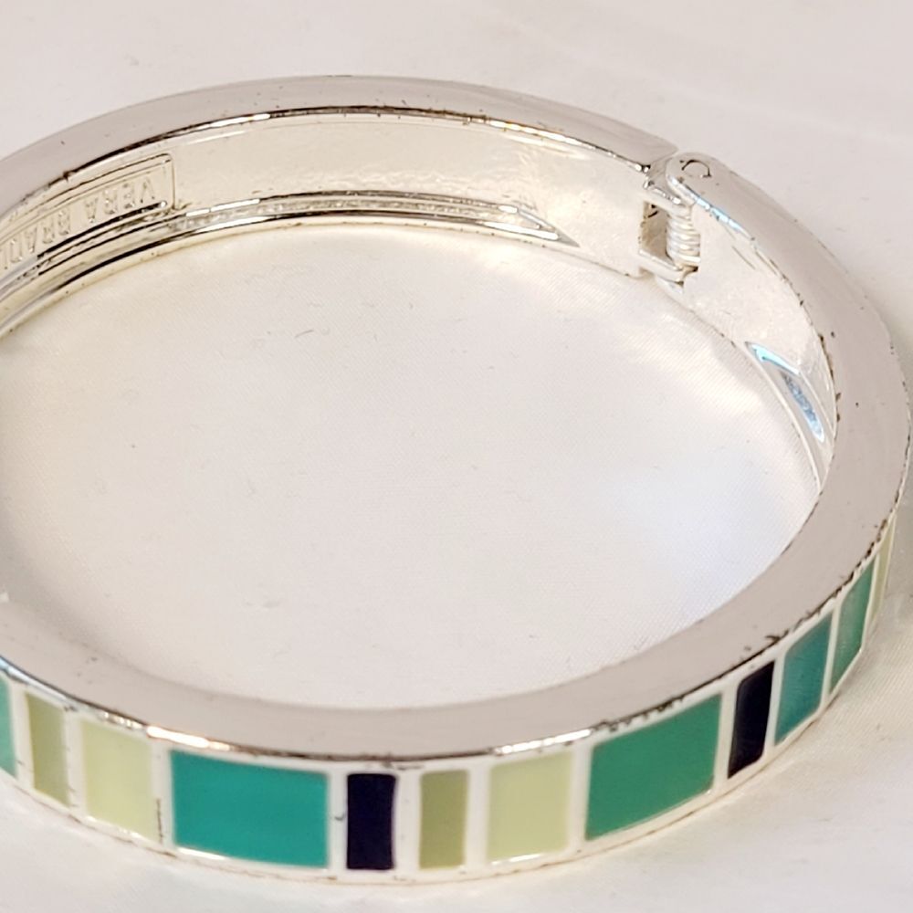 Vera Bradley Vintage Green Hinge Bangle Bracelet